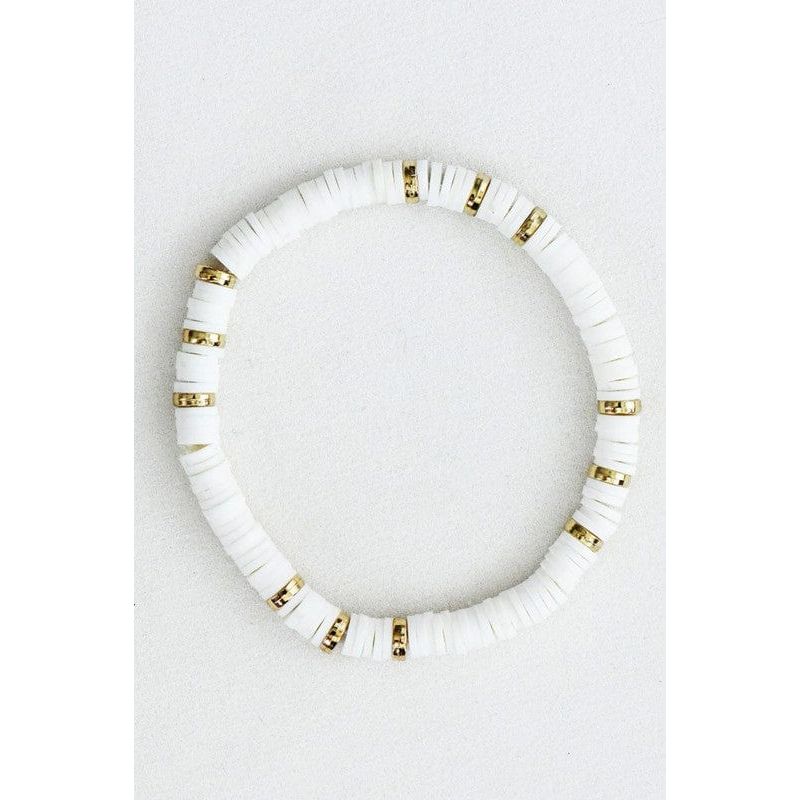 Americana Patriotic Red White Blue Bead Bracelet