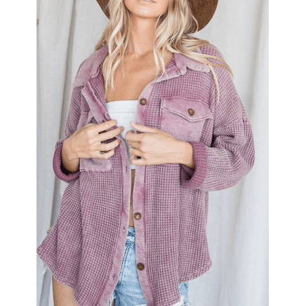 Vintage Waffle Knit Jacket