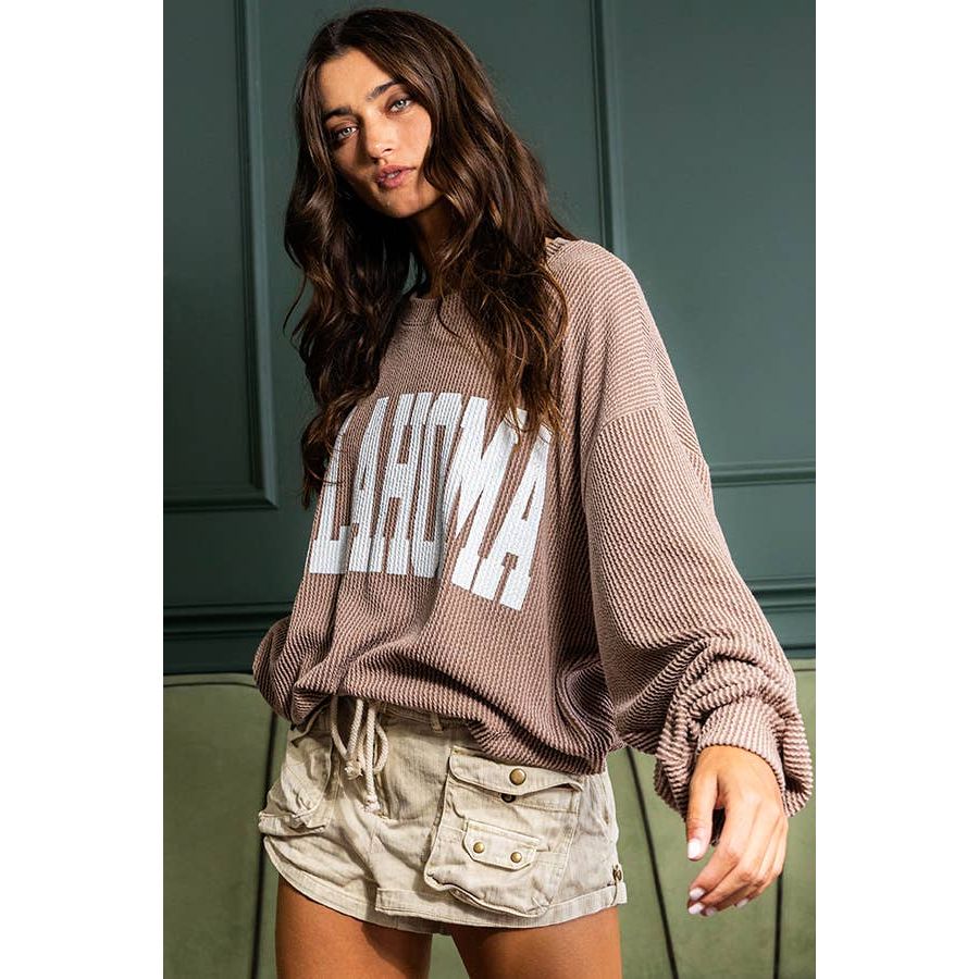 Oklahoma Comfy Oversize Graphic Sweatshirt, Gameday