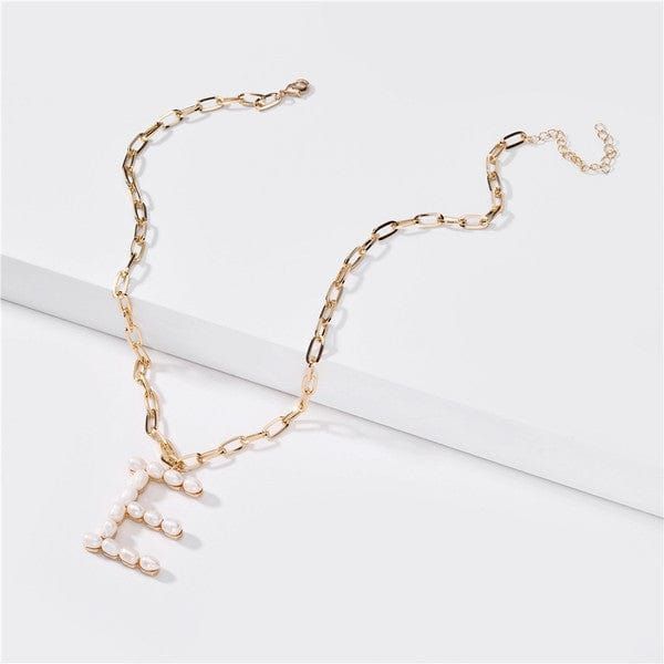 Fresh water pearl initial letter necklace