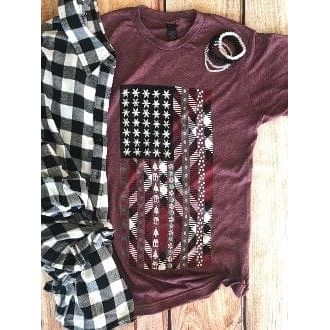 Christmas flag t-shirt