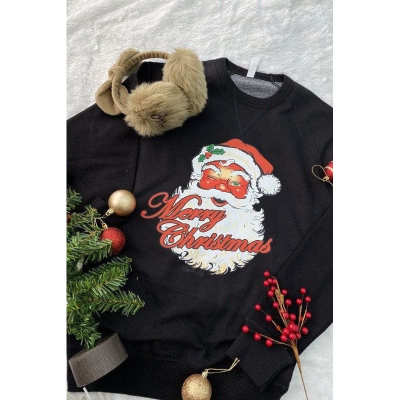 Merry Christmas santa and mistletoe