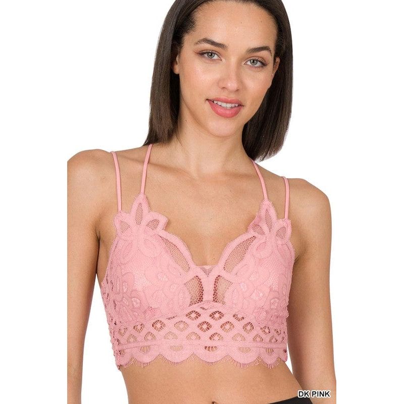 Crochet Lace Bralette With Bra Pads
