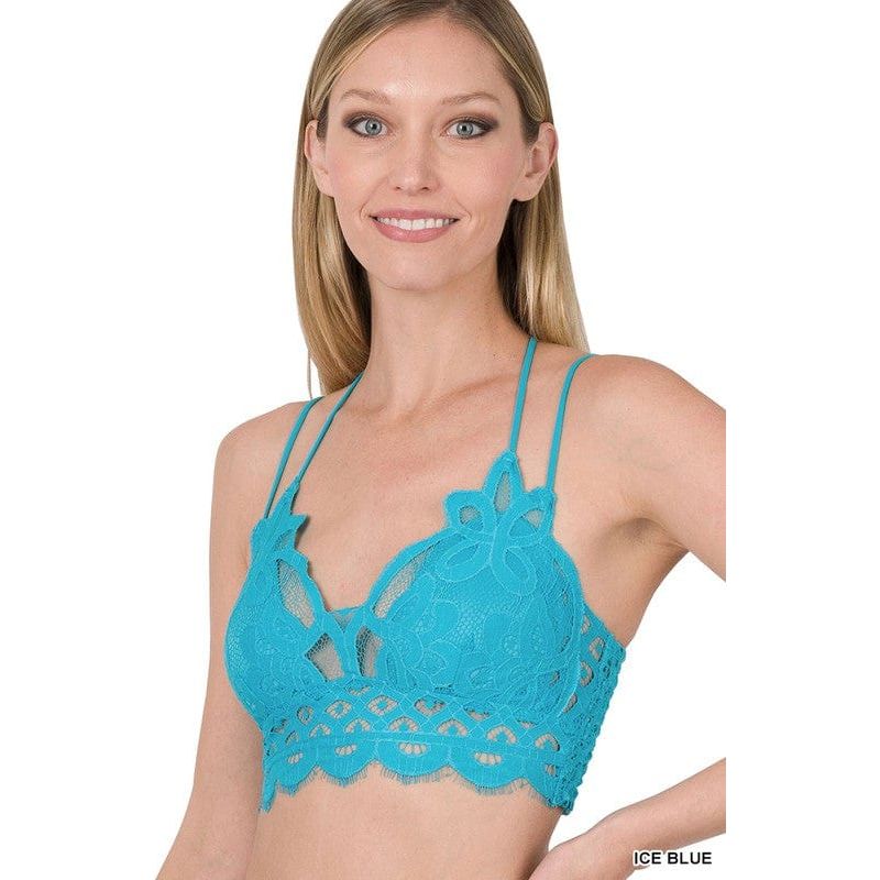 Crochet Lace Bralette With Bra Pads