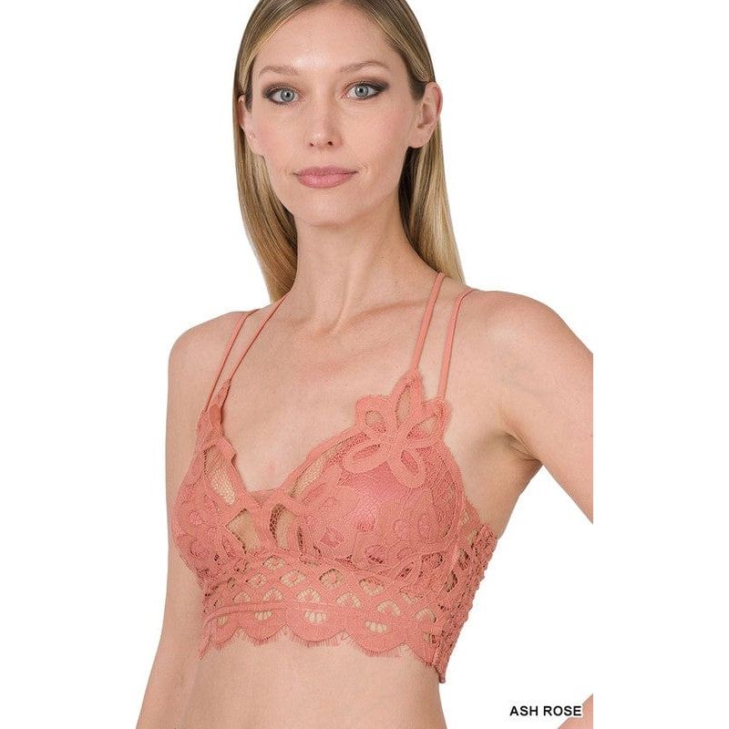 Crochet Lace Bralette With Bra Pads