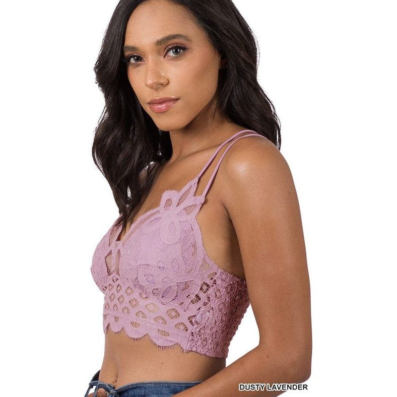 Crochet Lace Bralette With Bra Pads