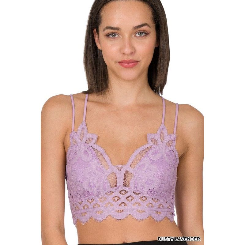 Crochet Lace Bralette With Bra Pads