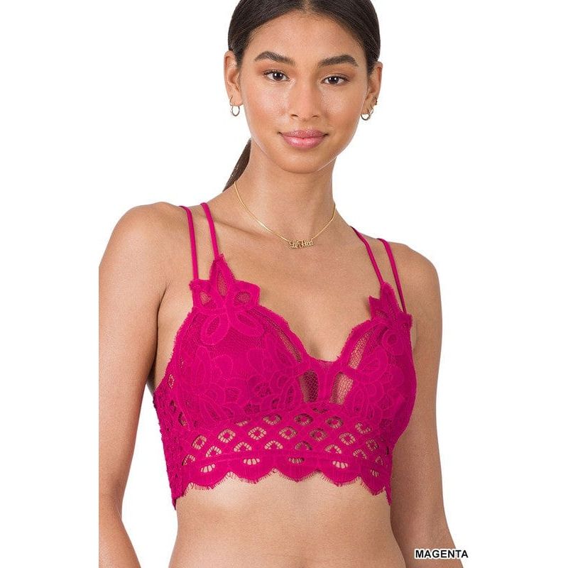 Crochet Lace Bralette With Bra Pads