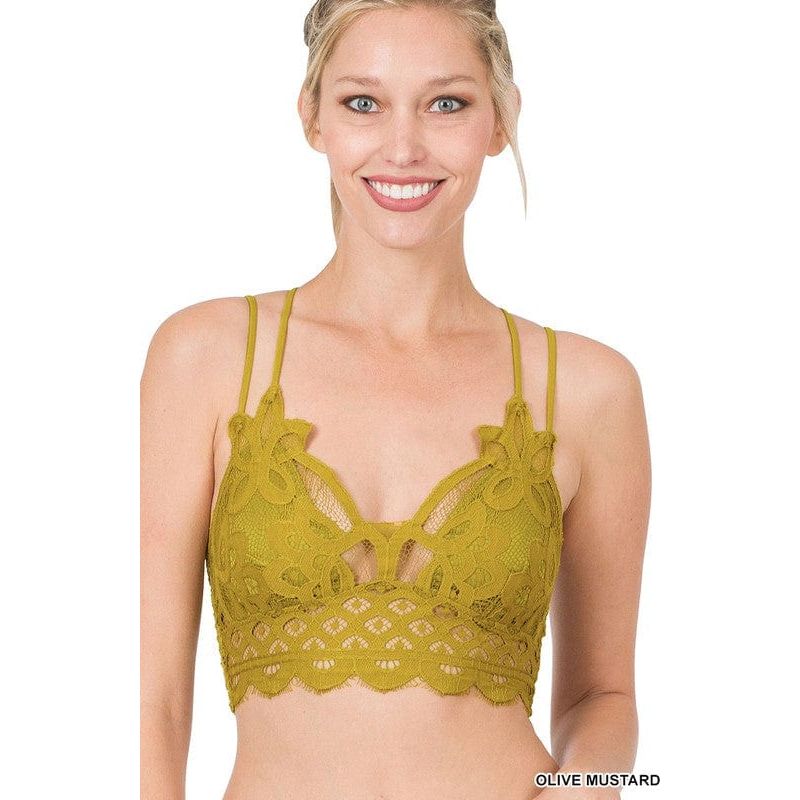 Crochet Lace Bralette With Bra Pads