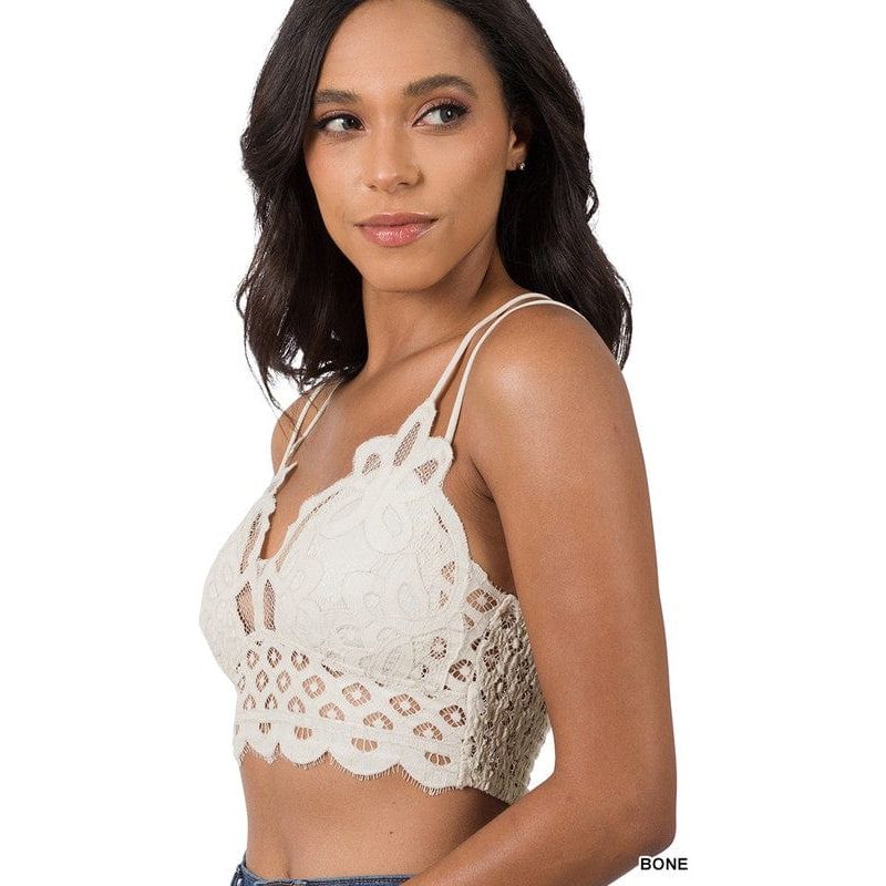 Crochet Lace Bralette With Bra Pads
