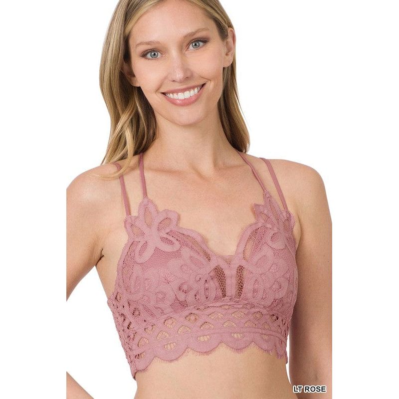 Crochet Lace Bralette With Bra Pads
