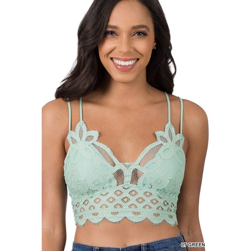 Crochet Lace Bralette With Bra Pads