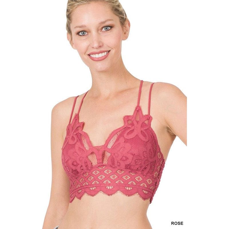Crochet Lace Bralette With Bra Pads