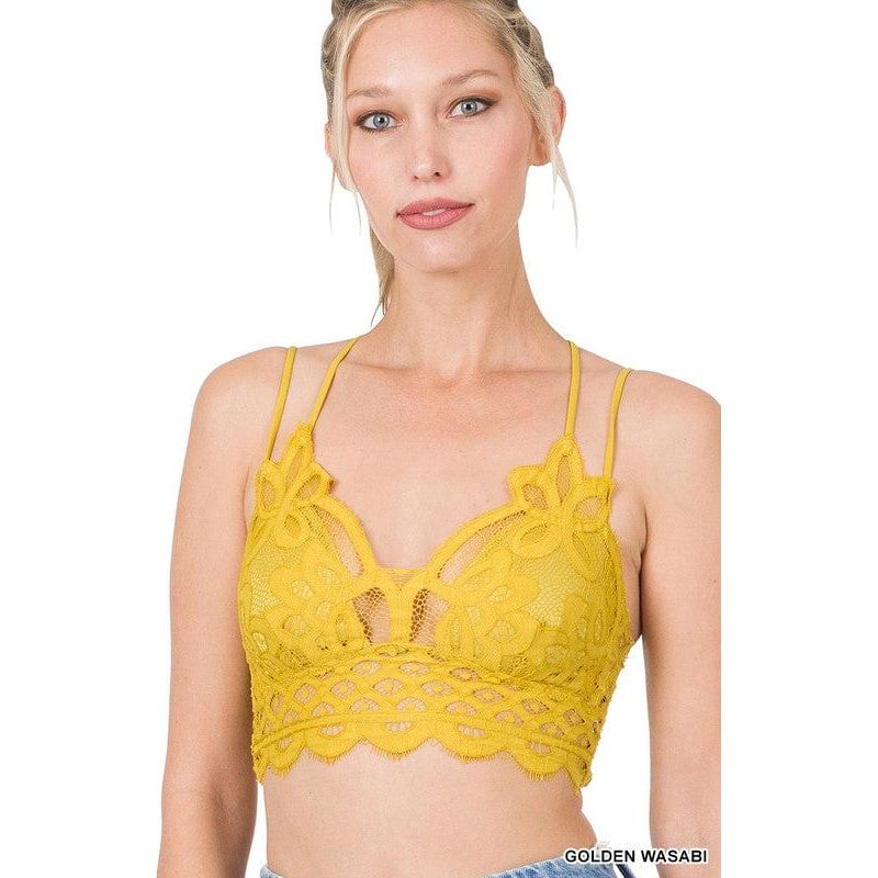 Crochet Lace Bralette With Bra Pads