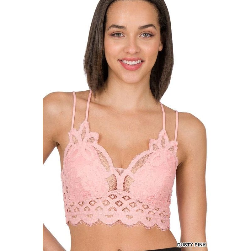 Crochet Lace Bralette With Bra Pads
