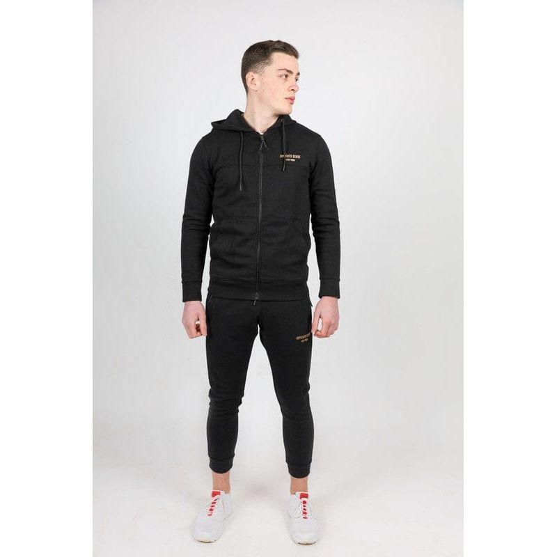 Men sweatpants sweatshirts 2 pieces outfit black