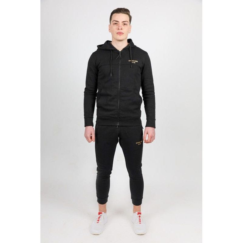 Men sweatpants sweatshirts 2 pieces outfit black