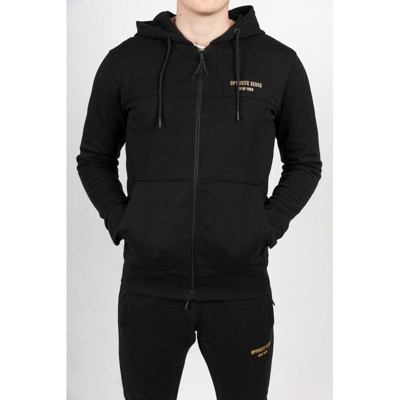 Men sweatpants sweatshirts 2 pieces outfit black