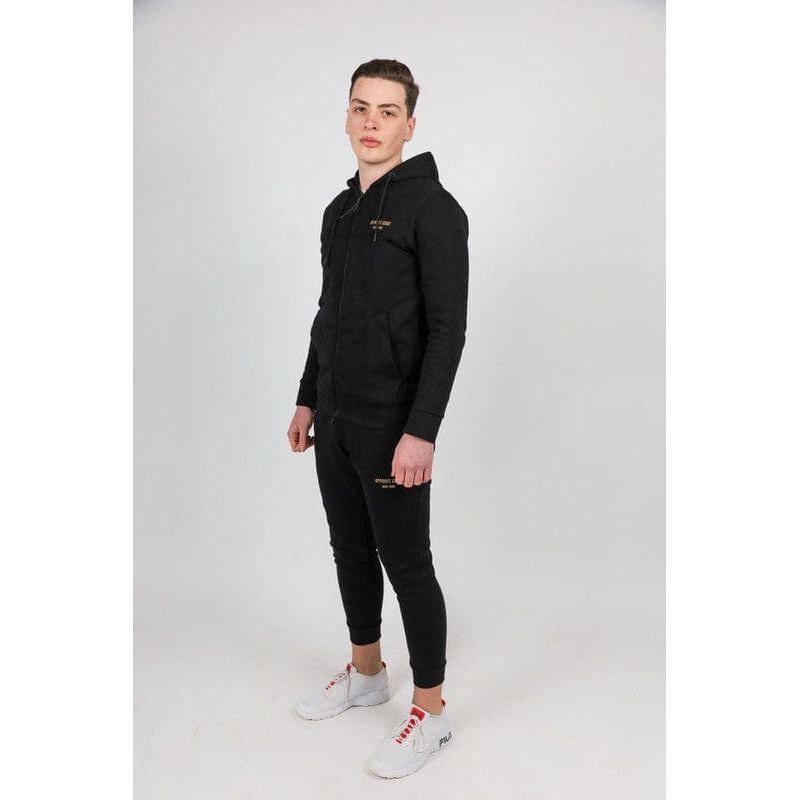 Men sweatpants sweatshirts 2 pieces outfit black