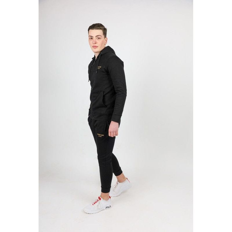 Men sweatpants sweatshirts 2 pieces outfit black