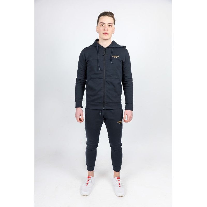 Men sweatpants sweatshirts 2 pieces outfit blue