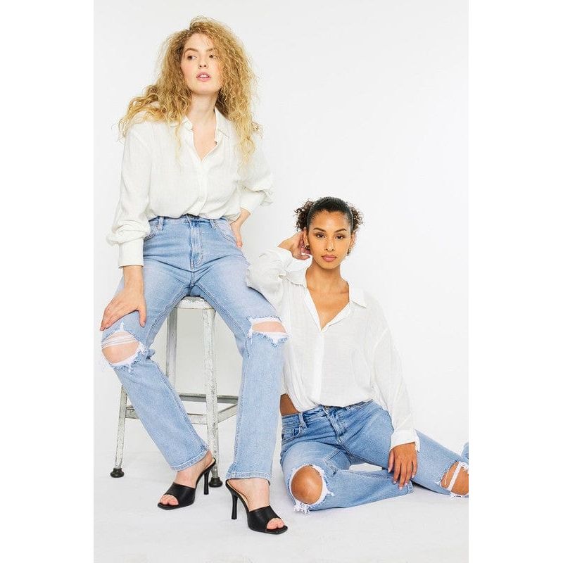 Kancan High Rise Slim Straight Jeans