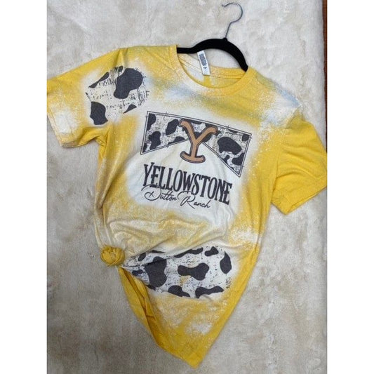 Smokin yellowstone cowhide tee