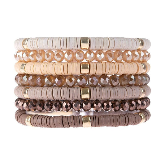 Multi Line Ring Beaded Bracelet