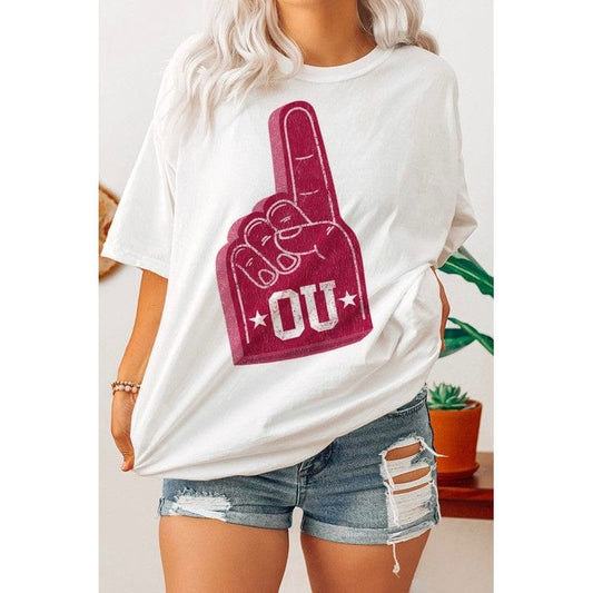Foam Finger OU - Oversized T-shirt