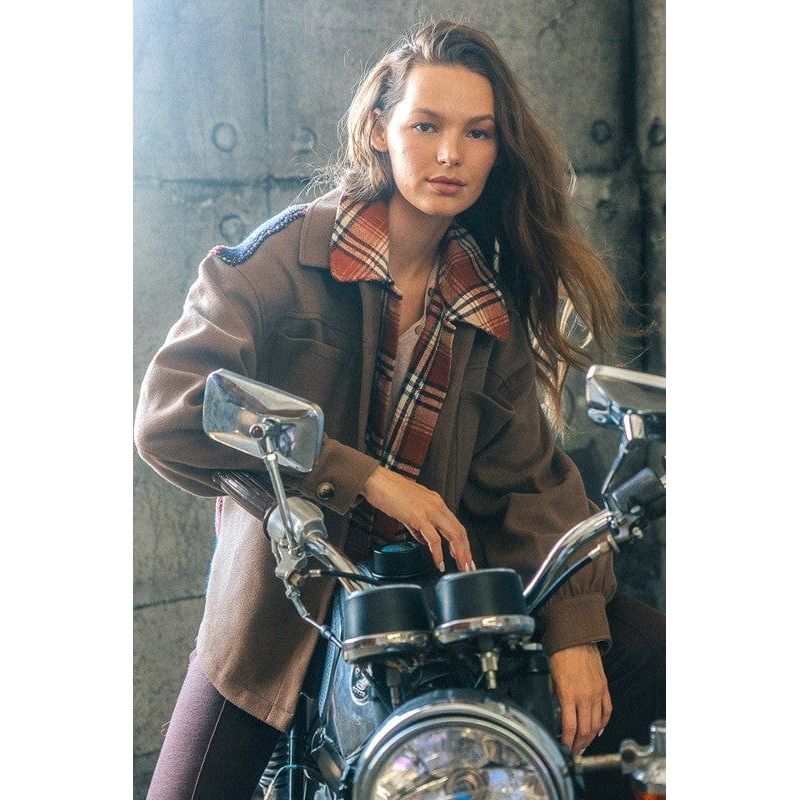 Back aztec graphic detail jacket