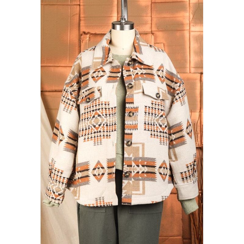 Aztec Graphic Casual Cardigan