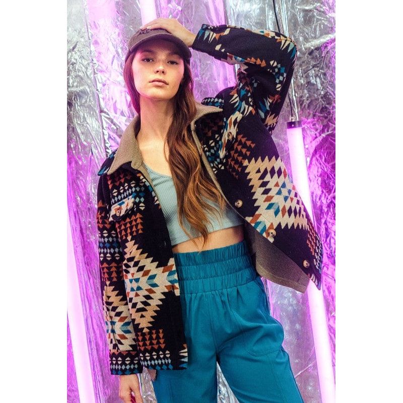 Aztec Graphic Casual Cardigan