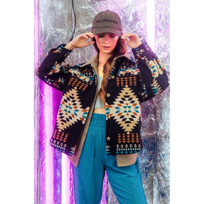 Aztec Graphic Casual Cardigan