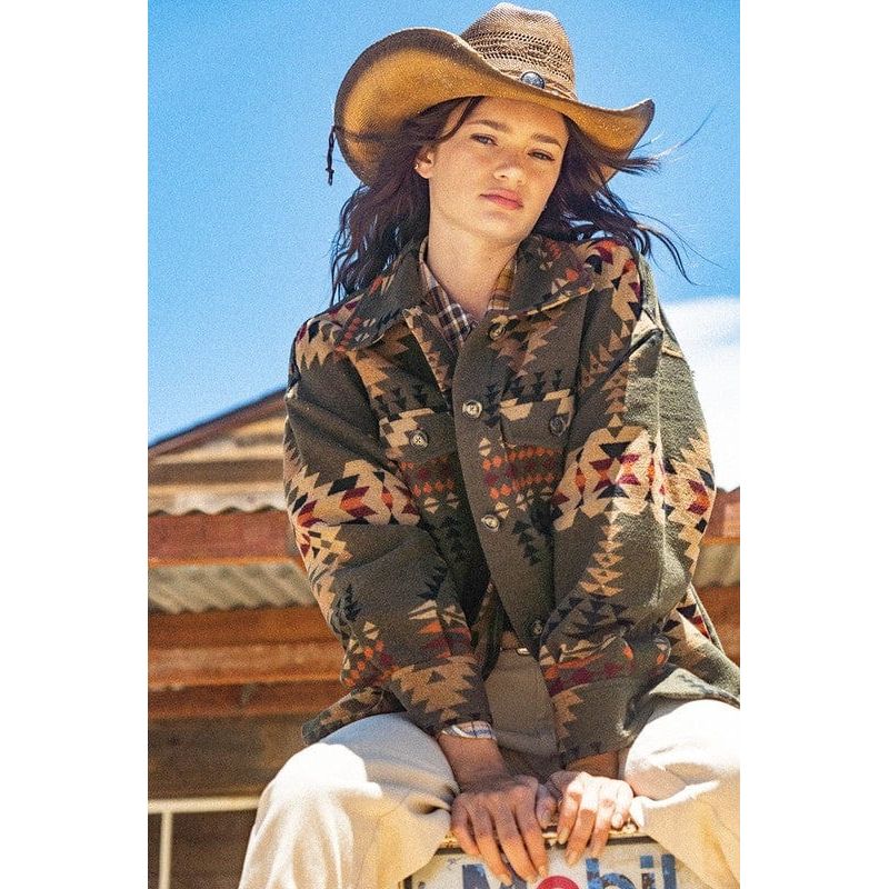 Aztec Graphic Casual Cardigan