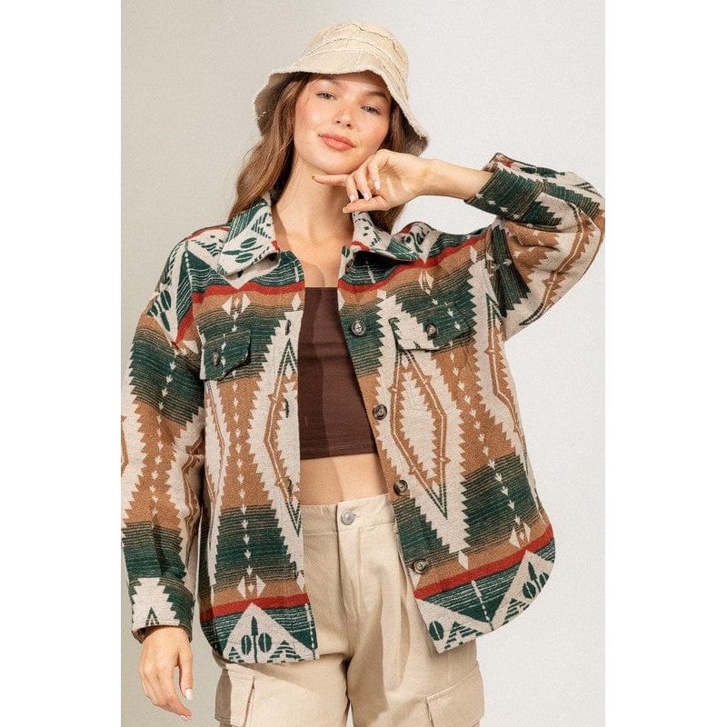 Aztec Graphic Casual Cardigan