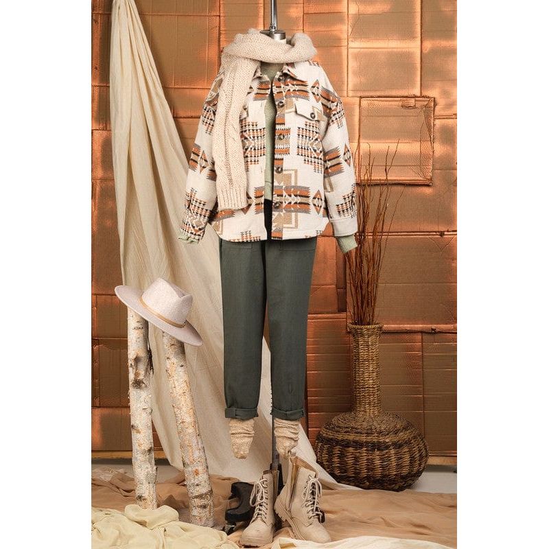 Aztec Graphic Casual Cardigan