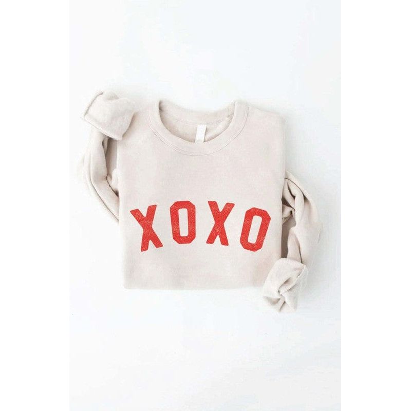 Xoxo silver glitter graphic pullover