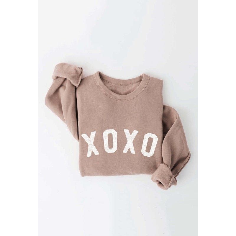 Xoxo silver glitter graphic pullover