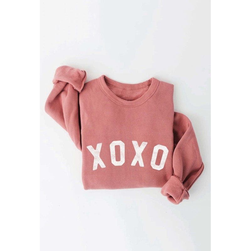 Xoxo silver glitter graphic pullover