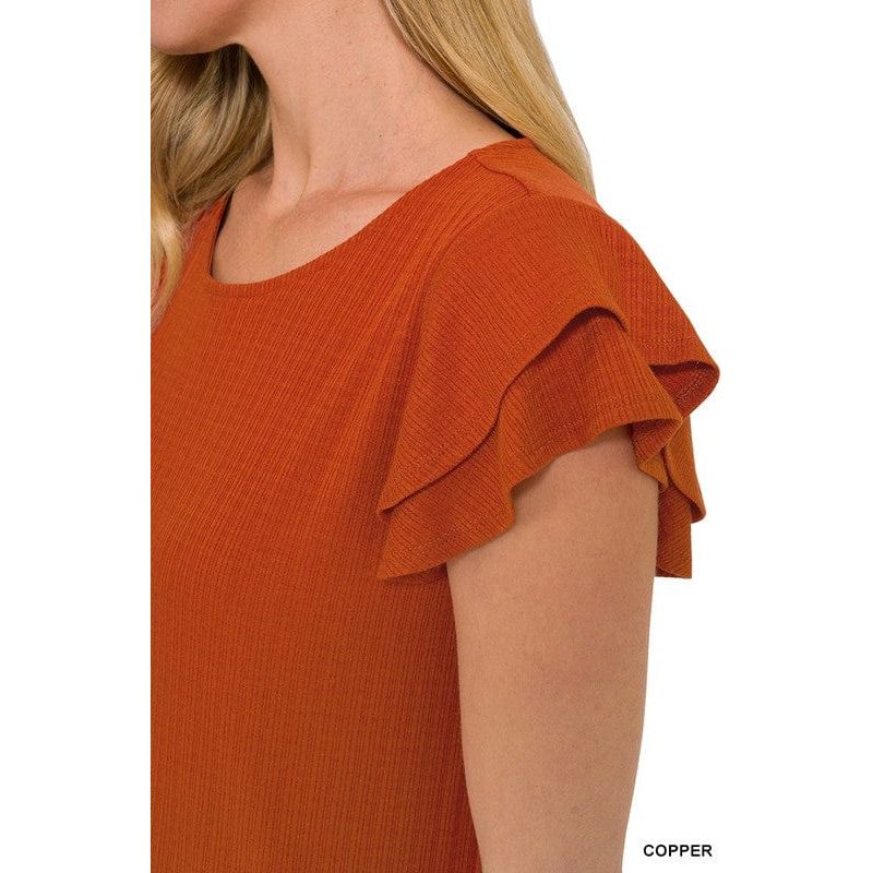 Layered Ruffle Cap Sleeve Round Neck Dress