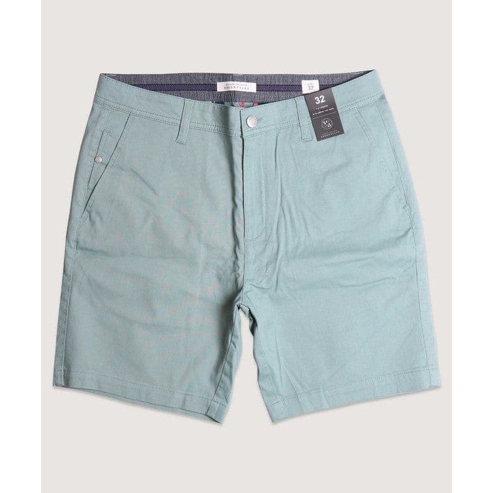 Flat Front Button Shorts