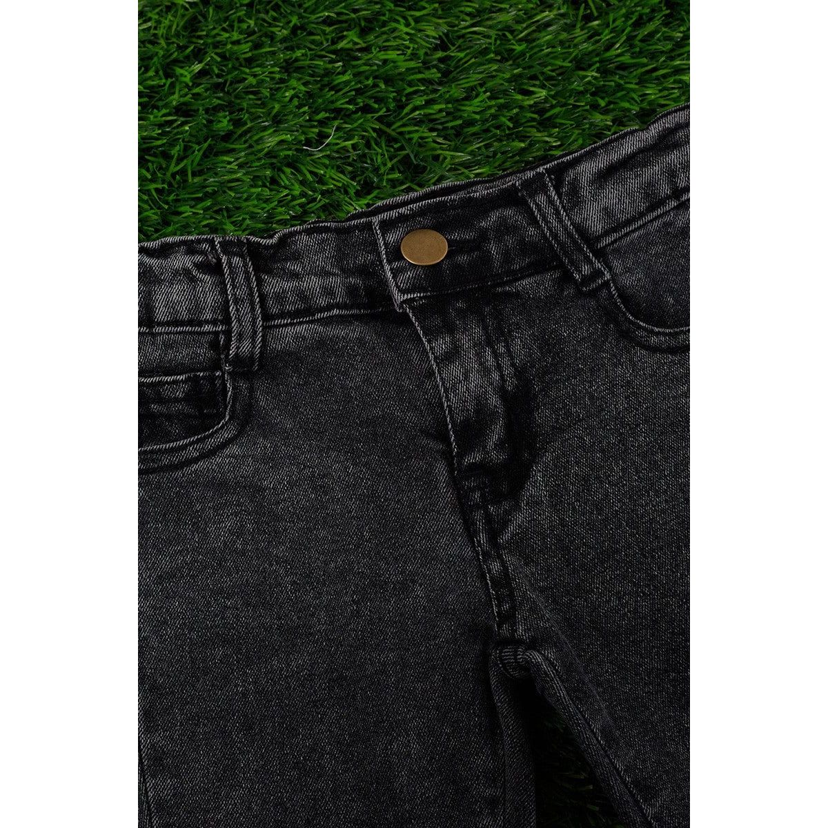 Double Layer Denim Bell Pants.