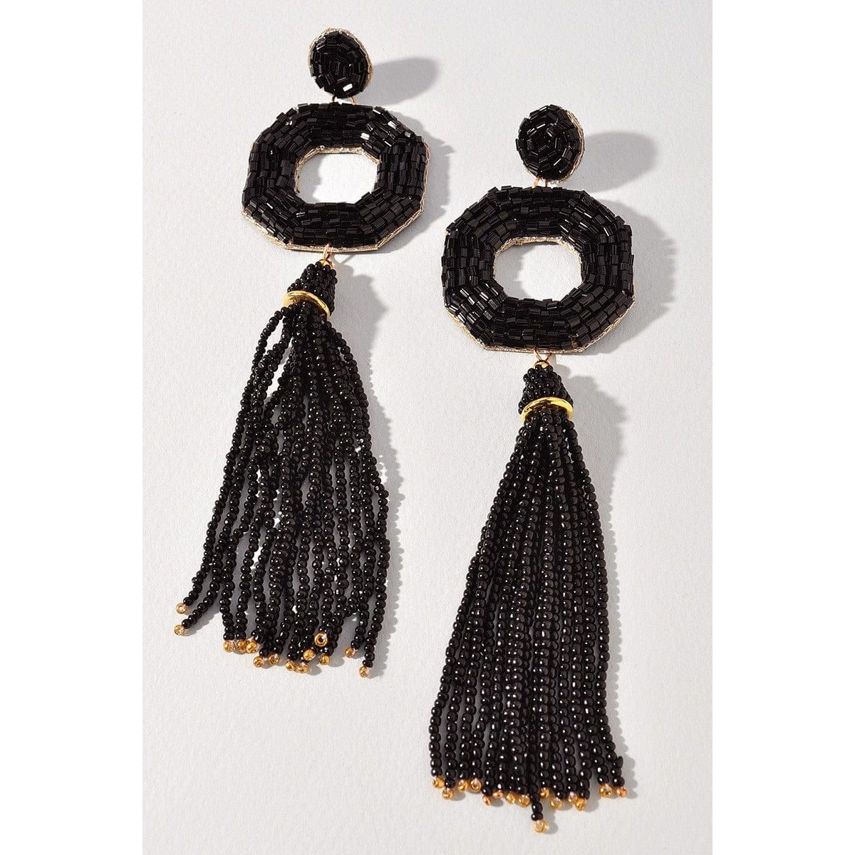Seed Beaded Drop Earrings