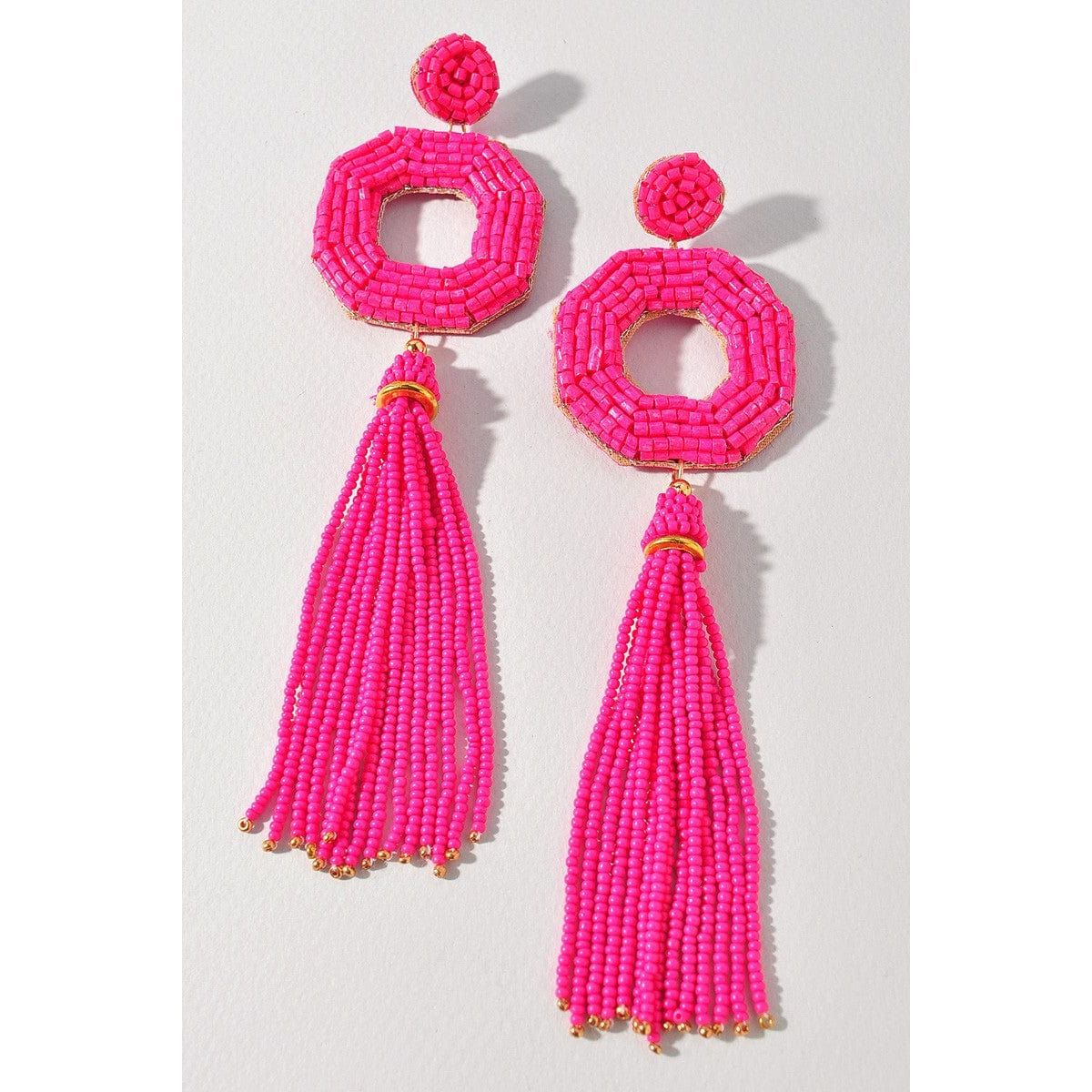 Seed Beaded Drop Earrings
