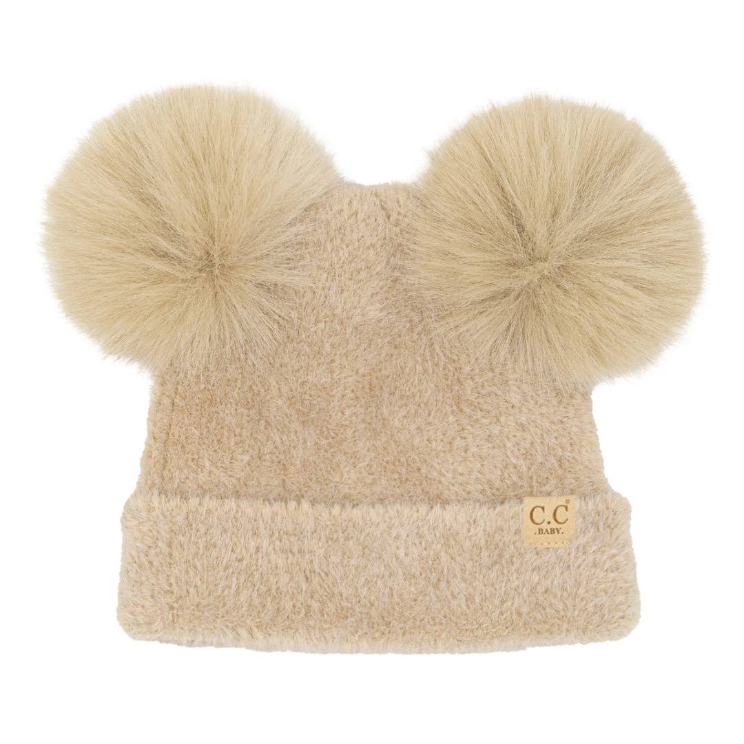 Baby Chenille Double Pom C.C Beanie BBHTC0038