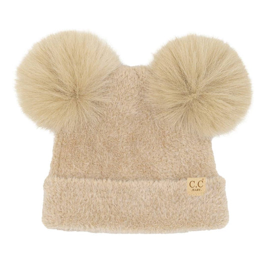 Baby Chenille Double Pom C.C Beanie BBHTC0038