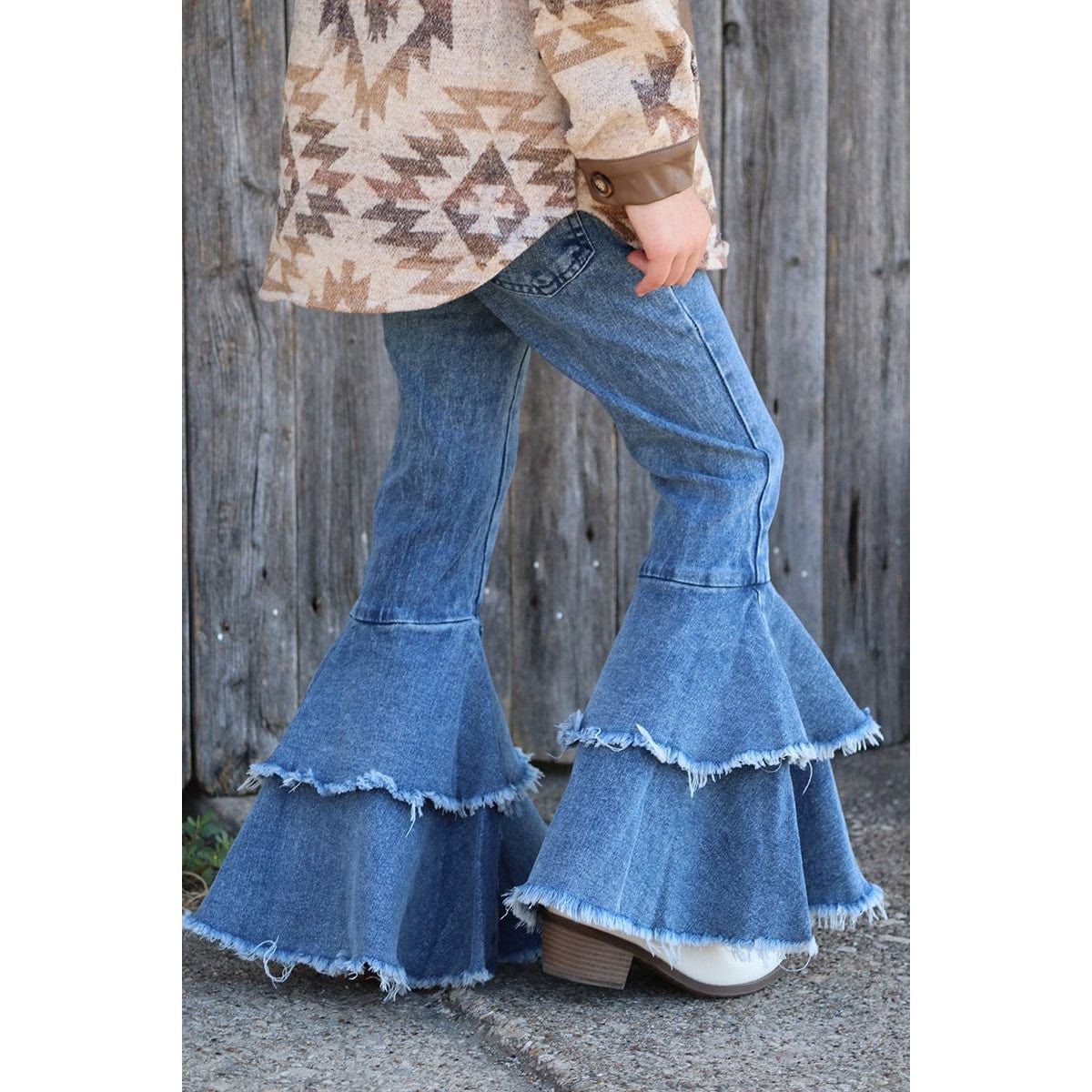 Lt.blue Double Layer Denim Pants