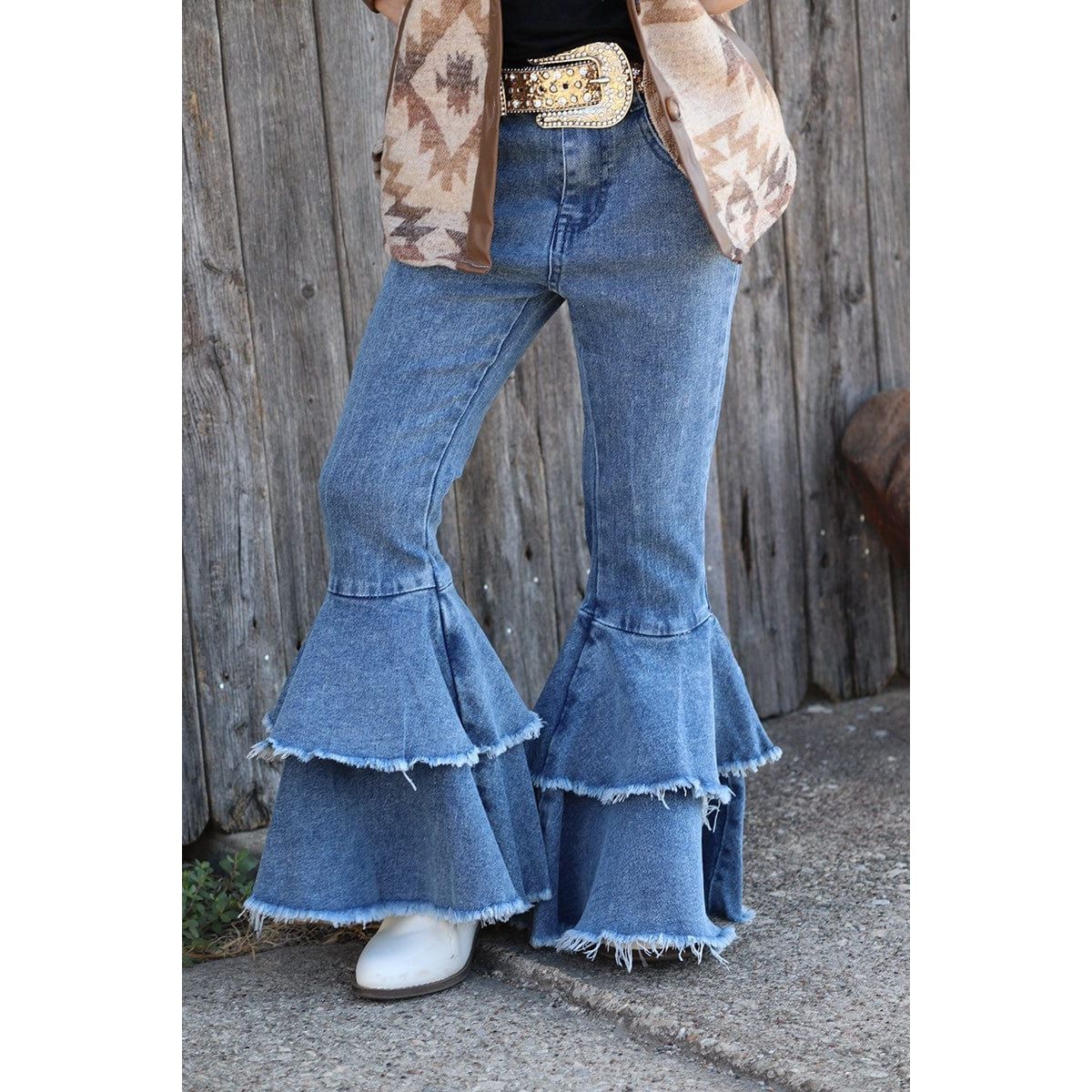 Lt.blue Double Layer Denim Pants