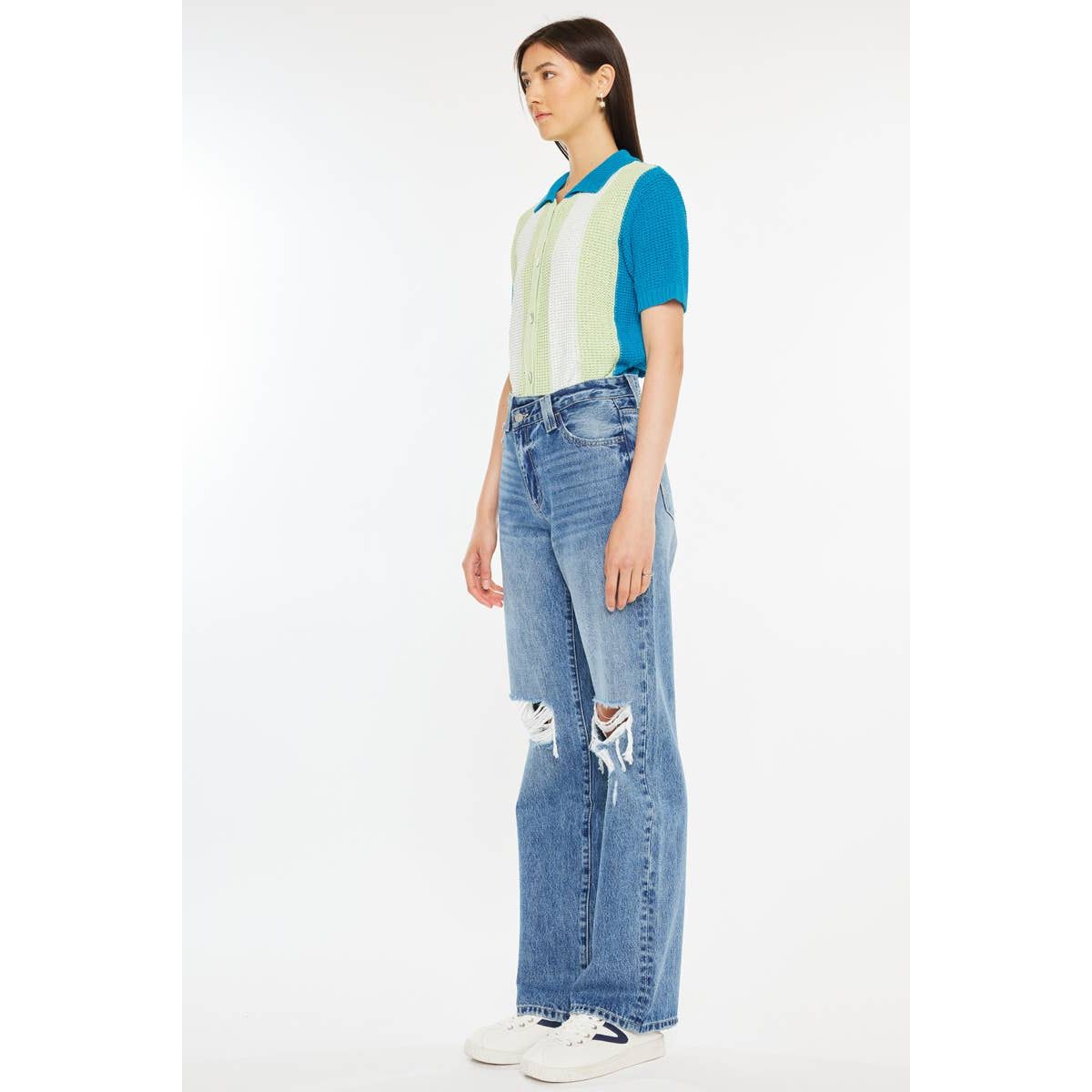 Kan Can 90'S CRISS CROSS STRAIGHT JEANS