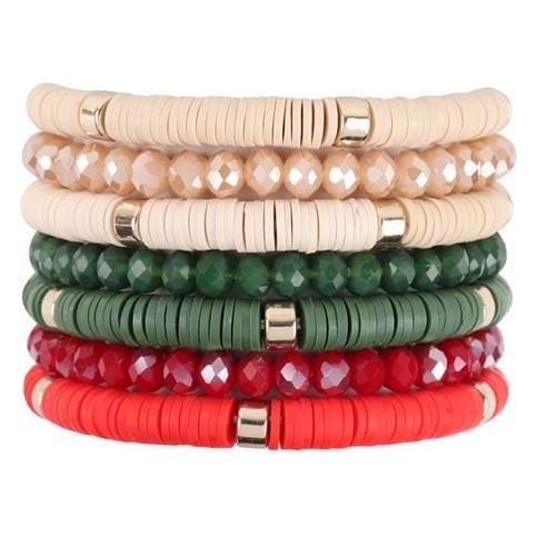 Multi Line Ring Beaded Bracelet